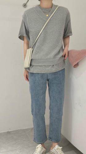 马卡龙色系超韩马海毛马甲～，女装马夹，HJ