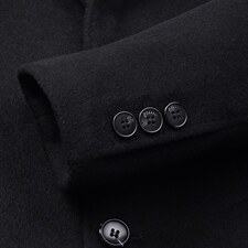 羊毛呢外套男秋冬中长款西装翻领风衣纯色呢子大衣MNSAA219-P320，男装毛呢大衣，电商B212（原钱塘6029）