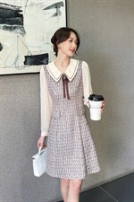 春装现货小香风连衣裙，女装连衣裙，西子阁