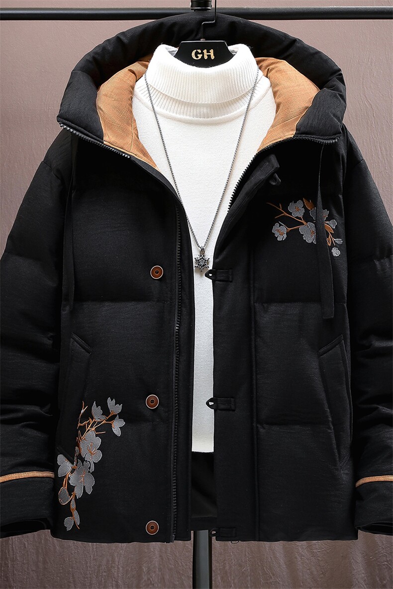 风加厚棉衣男休闲青年刺绣连帽棉衣百搭棉服外套MY8753-P98,男装棉衣,星座310B-3