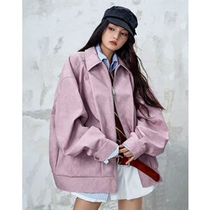 网络图慎用!图片只做展示仿鳄鱼皮美式大码粉色皮衣男JK78118P95，男装皮衣，星座226-2