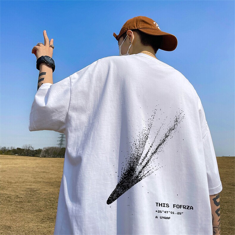 可设48小时发货支持抖音得物来样二开230克重磅美式短袖t恤MT344，男装T恤，电商A486