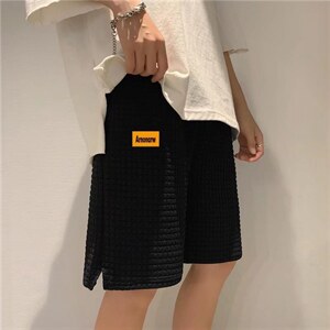 男春季潮流时尚华夫格休闲短裤K323P27图片