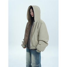 网图加绒重磅座山雕不掉毛两面穿仿兔毛连帽棉服外套YY2527特P108，男装棉衣，电商C216