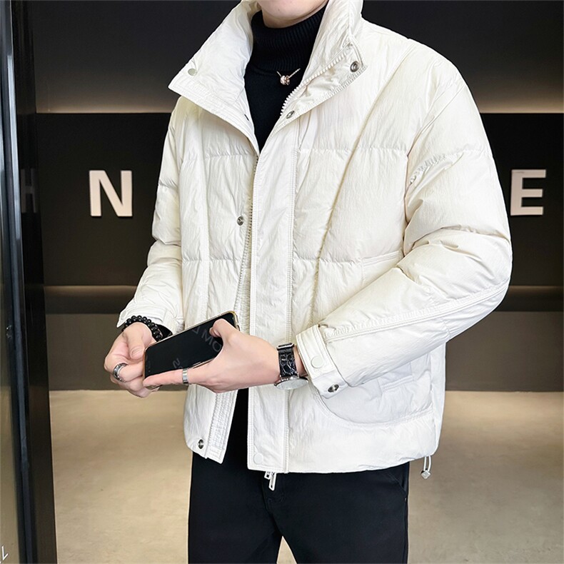 标50绒店主风男士冬季休闲立领羽绒服宽松保暖外套909-P215,男装羽绒服,电商B328