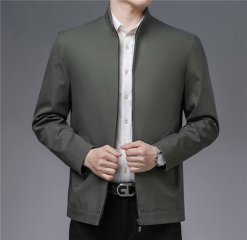 秋季男棉外套新款潮流休闲夹克男爸爸装中年外套上衣HM9618-P165，男装夹克，电商B212（原钱塘6029）