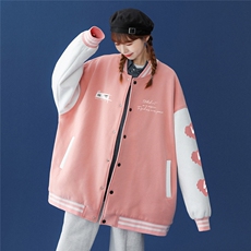 2022春装新款拼接美式复古hiphop棒球服外套夹克潮G112P65控88，男装夹克，A247A