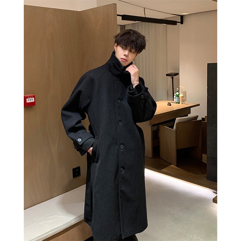 毛呢大衣男中长款过膝风衣呢子外套  603-1-DY11-P125  控168图片