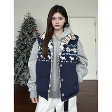 网图高品双面穿工艺拼接设计摇粒绒棉服外套马甲男女A1124-P88，男装棉衣，星座1505