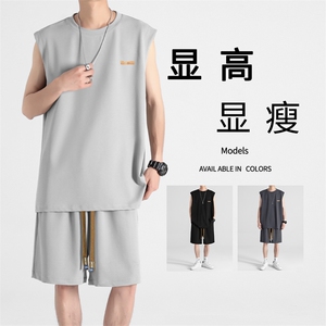潮流休闲夏季冰丝时尚百搭轻薄透气冰丝抗皱冰丝套装 TZ87-特批66图片