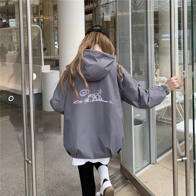 双面穿休闲外套女春秋季少女夹克新款初高中生学院风上衣,女装卫衣/绒衫,网红馆