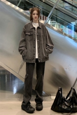 2026春季情侣外套基础牛仔夹克男女外套上衣HQ1204-TP50不，男装夹克，电商A102