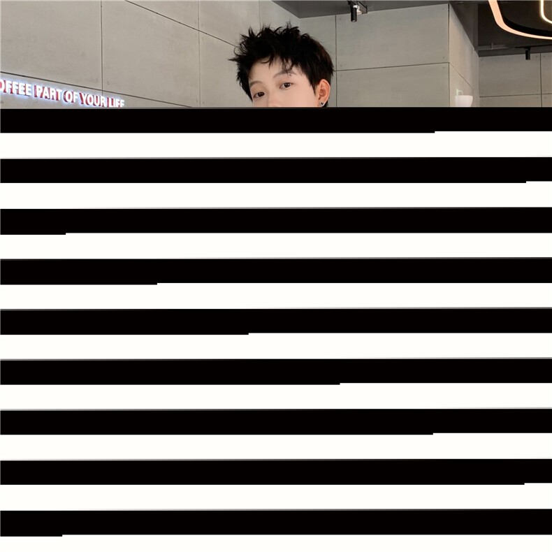 春秋季黑白小字母印花长袖T恤男宽松叠穿打底衫Tee上衣TW66,男装T恤,星座1116A-1（原606A）