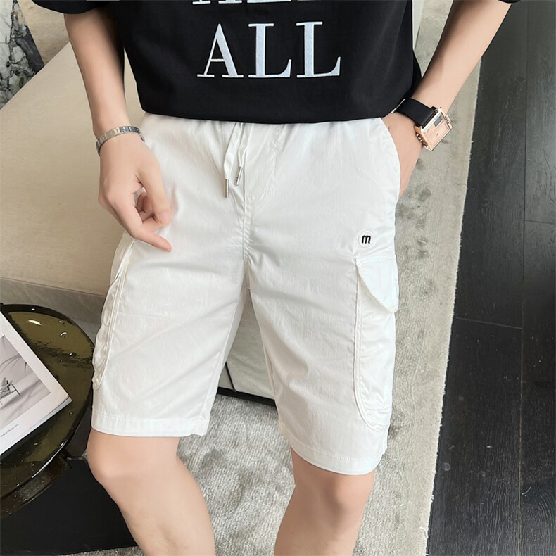 夏季新款5五裤短裤子男士薄款韩版潮流弹力四分休闲修身中裤马裤图片