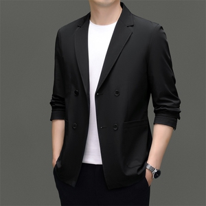 秋季新款西装男西服简约外套西服商务休闲小西装单西图片