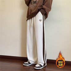 长裤男春秋季直筒宽松休闲裤情侣潮牌冬季加绒加厚运动卫裤KW37，男装休闲裤，星座1116A-1（原606A）