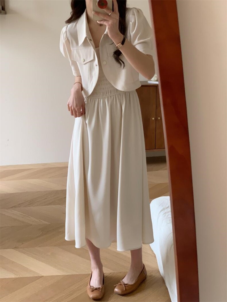 夏装新款两件套套装裙，女装职业装，佳其