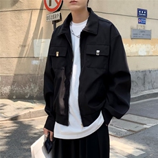 春秋新款工装夹克男cleanfit美式多口袋宽松休闲翻领外套JC402，男装夹克，星座1116A-1（原606A）