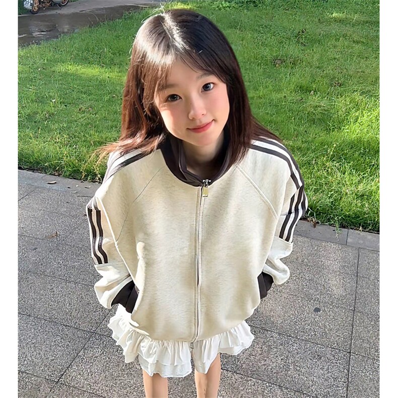 抖音得物高品质美式高街重磅结构设计拼接织带立领卫衣外套CM42，男装卫衣，电商A486