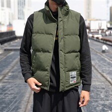 2021秋冬新外景日系大码保暖休闲外套男贴标加厚马甲M726-P50，男装背心/马甲，电商A001