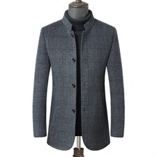 羊毛呢子外套男士秋冬中长款立领妮子休闲时尚大衣ZELD1126-P360,男装毛呢大衣,电商B212（原钱塘6029）