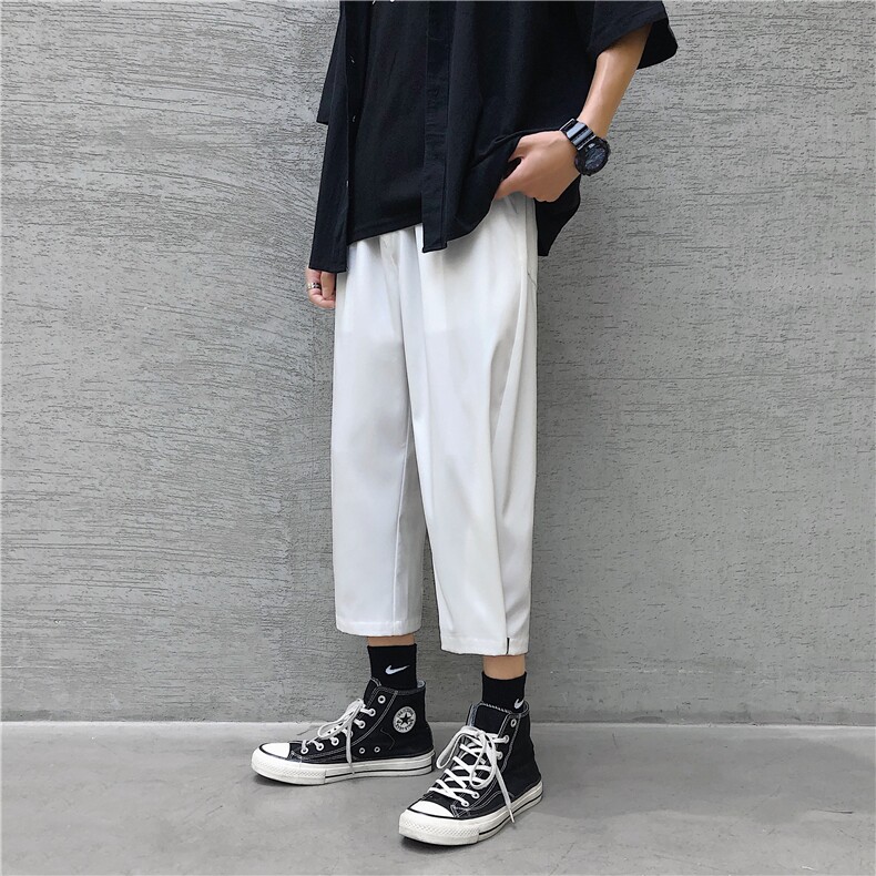 裤子男夏季工装潮流裤韩版宽松直筒ins七分裤休闲裤 1211-特批20图片