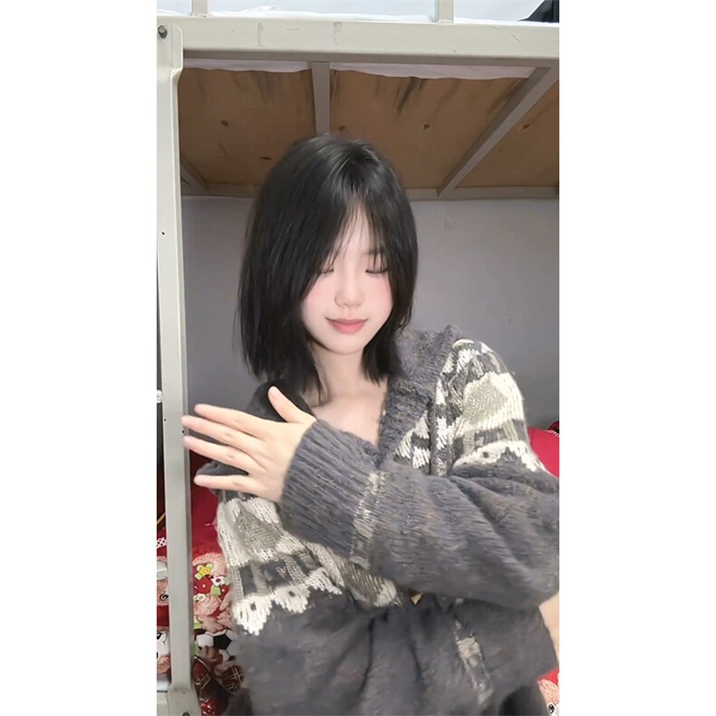 重磅秋冬北极绒开衫毛衣美式复古休闲慵懒风牛角扣针织衫连帽外套,男装针织衫/毛衣,电商A486-1