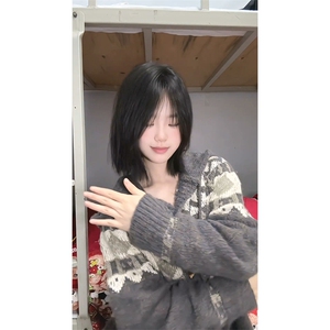重磅秋冬北极绒开衫毛衣美式复古休闲慵懒风牛角扣针织衫连帽外套图片