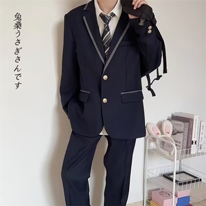 DK制服男装西装JK西服英伦学院风外套情侣装证件照服装班服外套图片