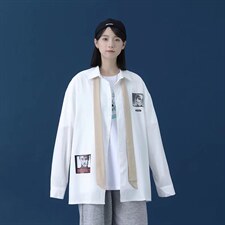 长袖衬衫(配领带)春款男港风潮流C8001P32图片
