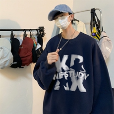 ！圆领卫衣男装港风长袖T恤男外套男WY155-P28，男装卫衣，电商B367