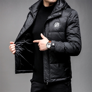 羽绒服冬季男装90%白鸭绒羽绒服立领加厚时尚青年外套HP8807-P320图片