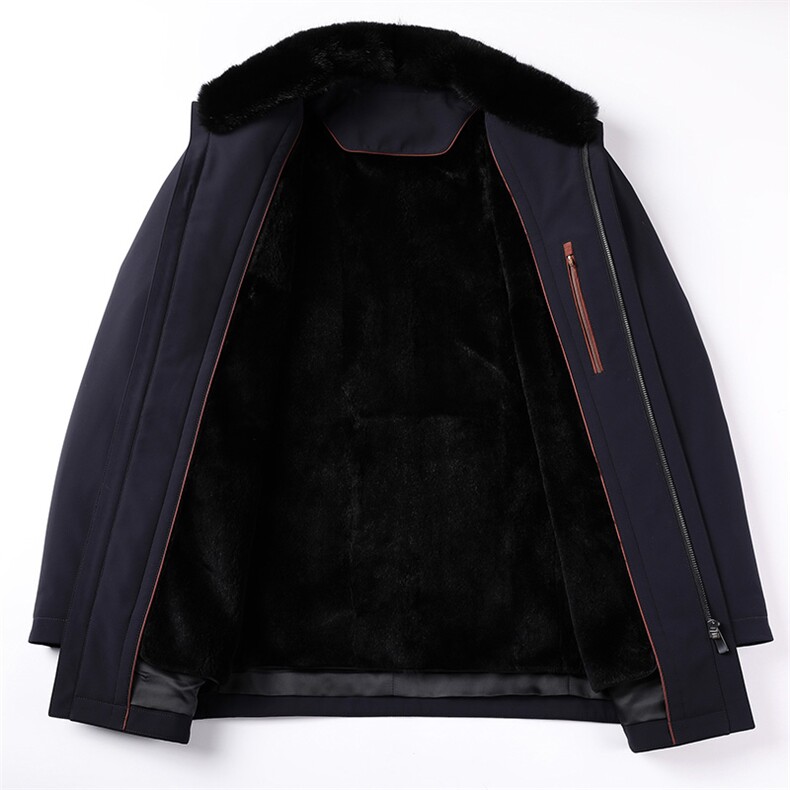 BB6557秋冬2023年男士新款夹克兔毛内胆大衣保暖派克服P792,男装皮衣,电商B360