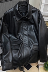 中性风平铺皮衣大码情侣潮机车皮大码M-5XL夹克JK7761P85控118，男装皮衣，星座227-7