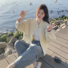 新款现货主推立领小外套2519-P135-K198，女装短外套，2C129