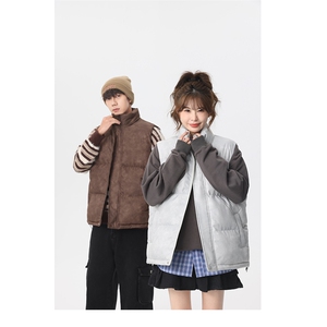 新款加厚港风晕染马甲情侣潮流保暖无袖运动立领马甲MJ2515 P-50图片