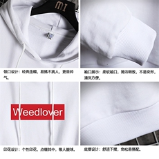 WY2046-P40纯棉连帽卫衣男大码运动帽衫宽松薄外套网格挂拍，男装卫衣，电商A040A