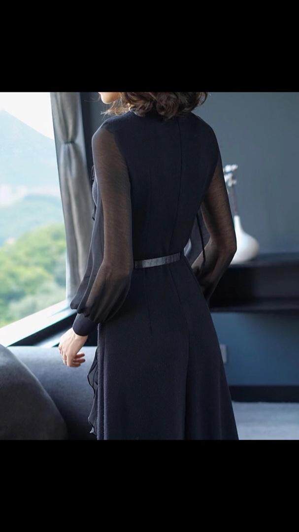 春季气质连衣裙，女装连衣裙，蓝芝衣秀