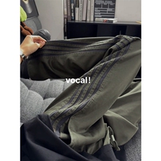 【网图】B221美式ins宽松直筒三条织带休闲裤LK25470-特P40控68，男装休闲裤，电商B221