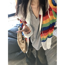 撞色镂空连帽针织开衫男夏季防晒罩衫多巴胺春秋衬衫外套M6022，男装防晒衣，星座1116A（原606A-3）