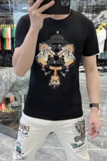 新款时尚高端精品欧货夏季男T恤短袖潮流抖音A227B-A-716-P48，男装T恤，电商A227B（原钱塘4066-1）