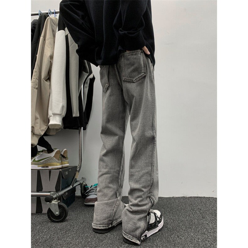 裤口拉链美式高街vibe牛仔裤设计感XZ310A-4-NZ09-P55,男装牛仔裤,星座310A-4