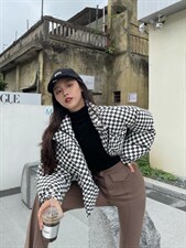 【现货】人人皆可棋盘格 黑色90绒，其它，欧尼蒂