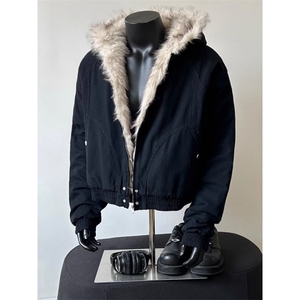 有货 加厚毛绒外套男cleanfit重磅帆布棉服夹克外套WLF6014-P125图片