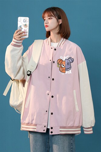 中性风春秋季情侣棒球服男女休闲夹克女时尚外套男BQF294-P50，男装夹克，电商B371