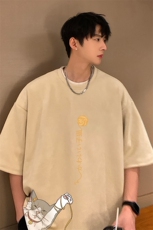 麂皮绒短袖t恤男大码半袖男JD82013-P25，男装T恤，电商A040