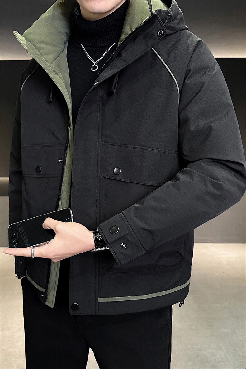 标50绒备货连帽防水冲锋衣冬季男士羽绒服外套8878-P235控298,男装夹克,电商B338