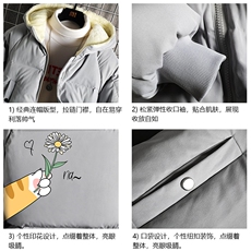 加厚加绒连帽衣男大码服男面包服男MY16265-P100网格挂拍，男装棉衣，电商A040A