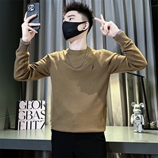 痞帅高级感绣标男士套头打底毛衣社会小伙店主风301C-M60-P48控68，男装针织衫/毛衣，星座301C（原B323）