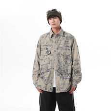 扎染破洞牛仔外套季设计感夹克秋款潮牌美式小香风衣服JK1105-P70，男装夹克，星座1103-3